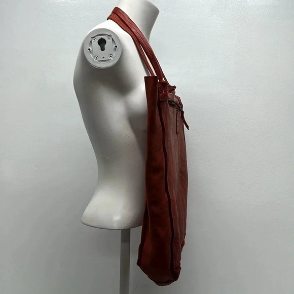 Harbour 2nd Second Elbe Leather Suede Tote Bag Large Purse in Garnet Red - Picture 7 of 13